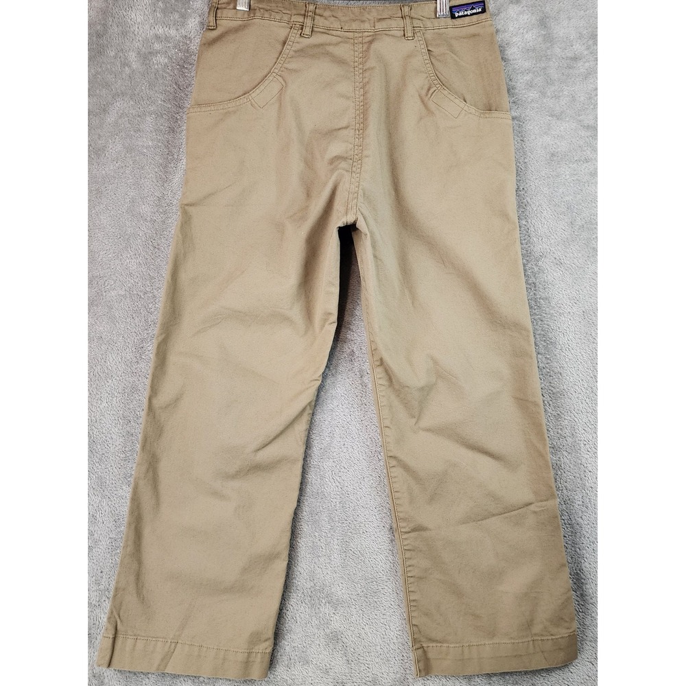 Patagonia Wide Leg Cord Pants Women Size 8 Khaki Utility Organic Cotton - Picture 2 of 13